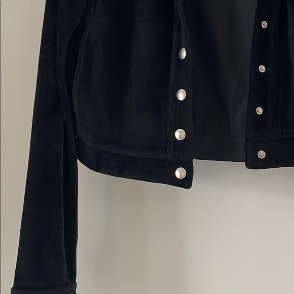 Alexa Chung Velvet Jacket with Silver Buttons - Picture 3 of 5